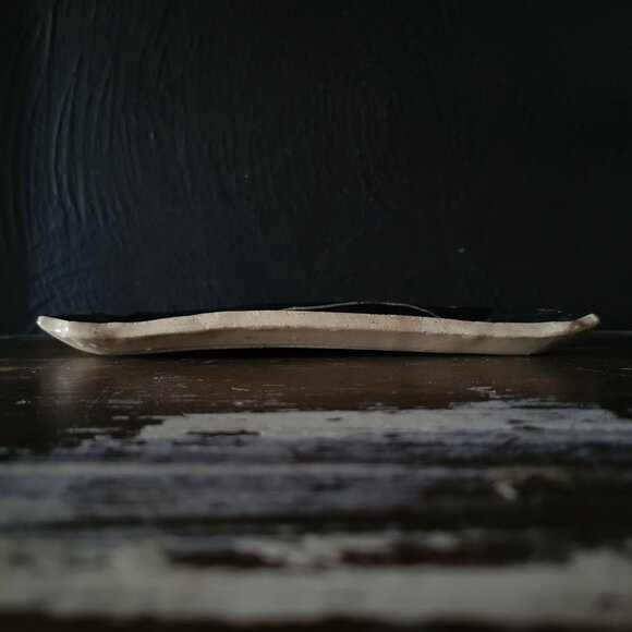 Vintage Studio Pottery Black Ceramic Plate With Cat Illustration, Cat Lover Gift - Picture 7 of 10